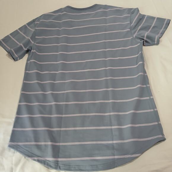 NWOT BYLT Drop Cut Short-Sleeved LUX XL Men's T-Shirt Cotton/Poly Blend Blue - Picture 4 of 8